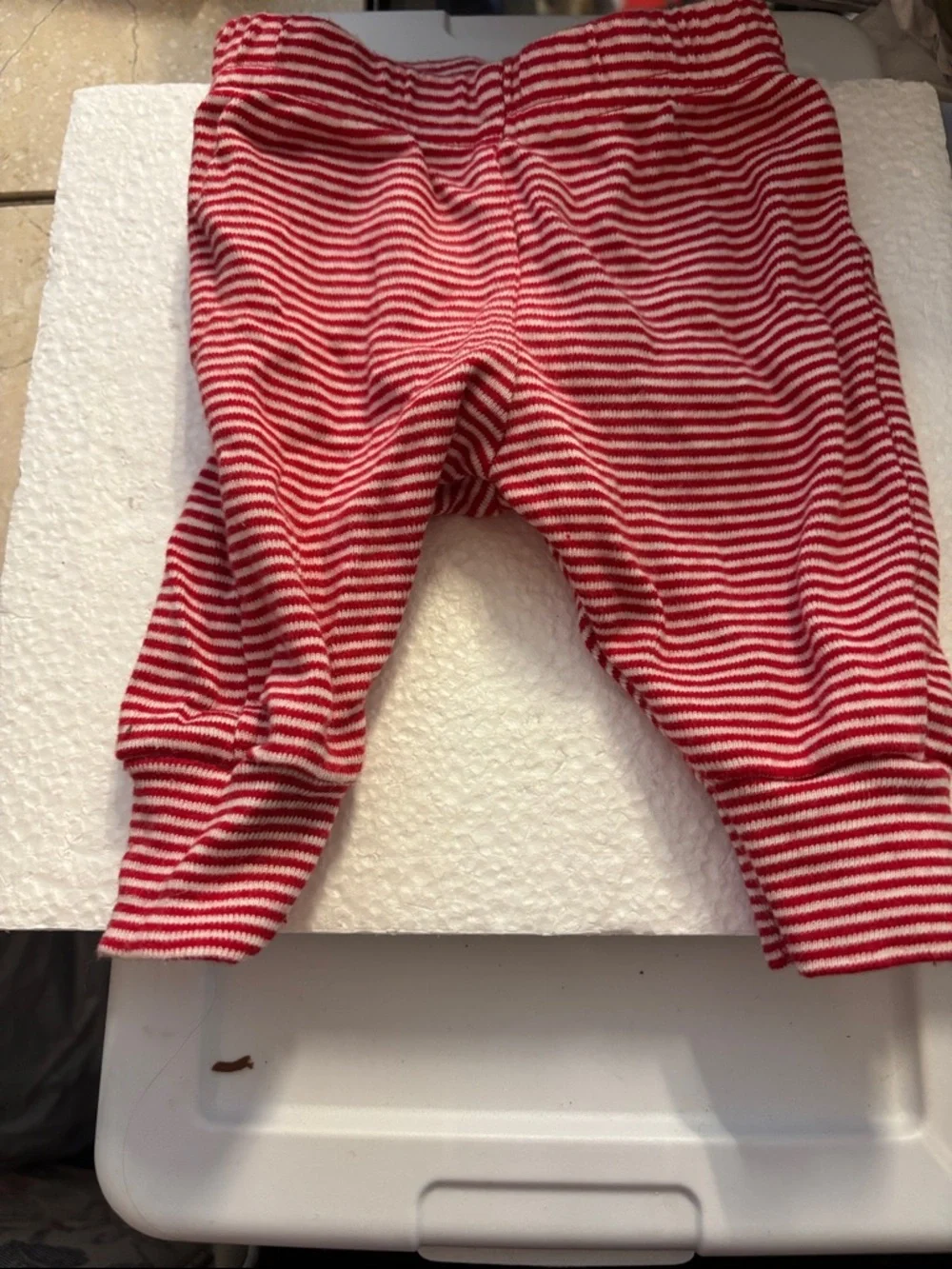 Carter's Red & White Striped Baby Pants Newborn